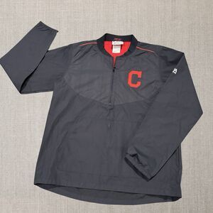 Majestic Youth MLB Authentic Collection Cool Base Pullover Cleveland Indians L